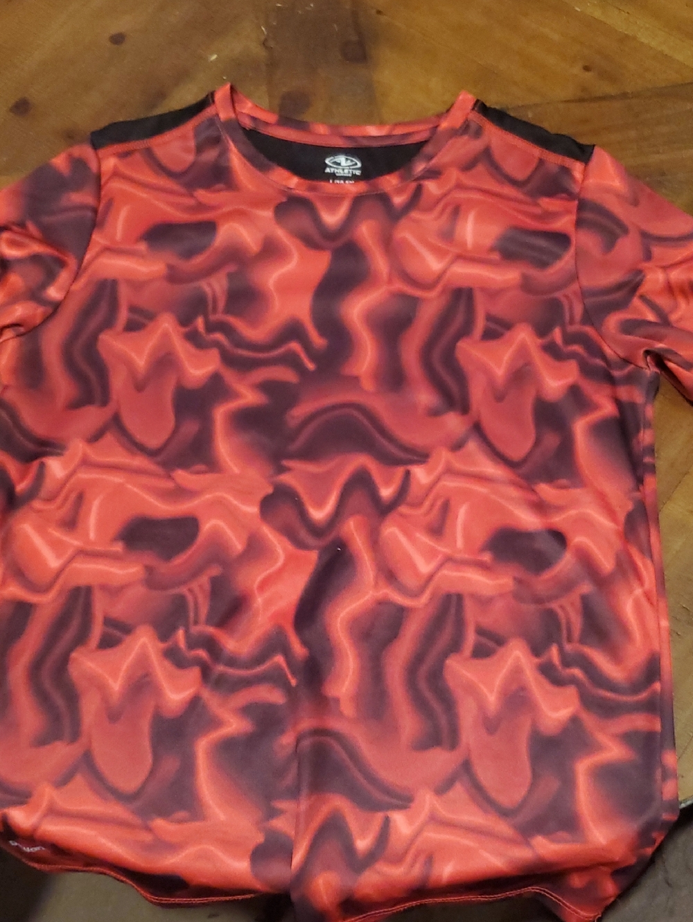 Athletic Works Red and Black Short Sleeve Tee